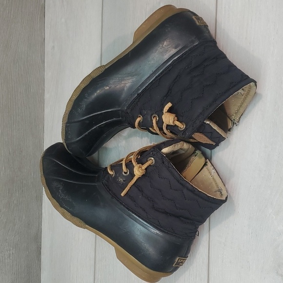 Sperry Womens Saltwater Duck Rubber Waterproof Outdoor Boots shoes sz 6 - Picture 11 of 12